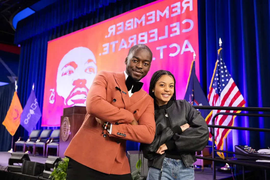 People posing together at the 2025 MLK Celebration.